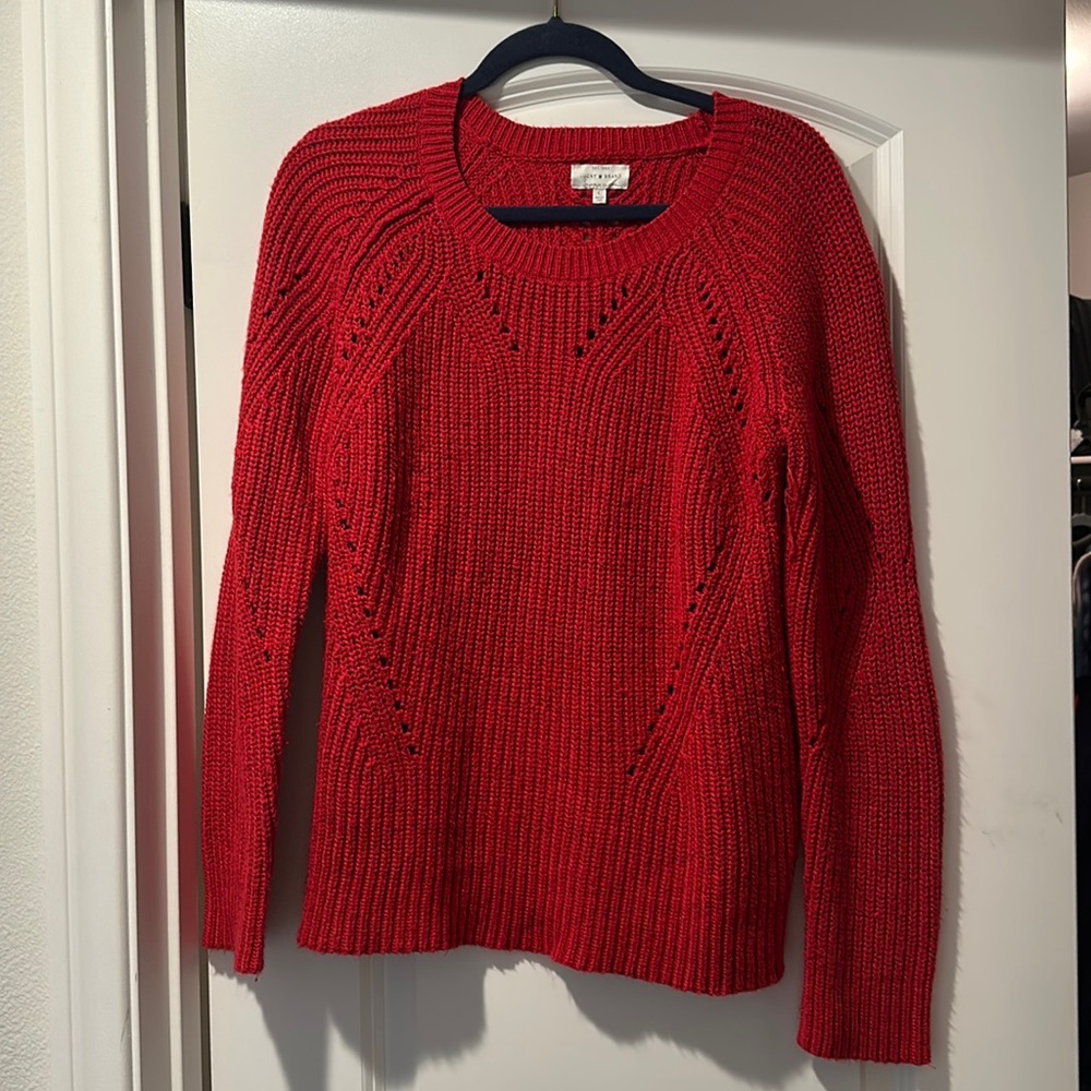 Lucky Brand Red Sweater- Large